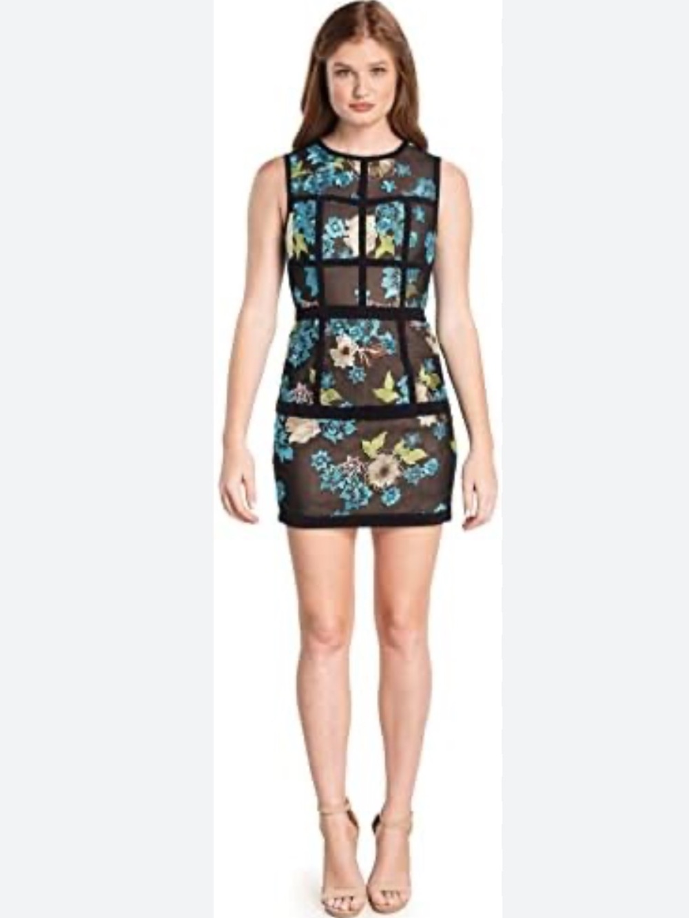Dress the Population Roxana Embroidered Bodycon Mini Dress